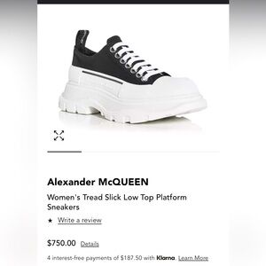 Alexander McQueen Women's Tread Slick Low-Top Platfo Sneaker